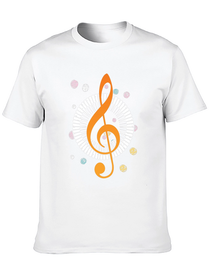 Music Lovers T-Shirt: Treble Clef & Piano Design