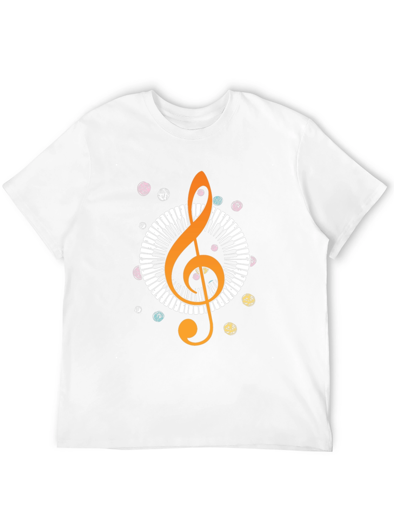 Music Lovers T-Shirt: Treble Clef & Piano Design