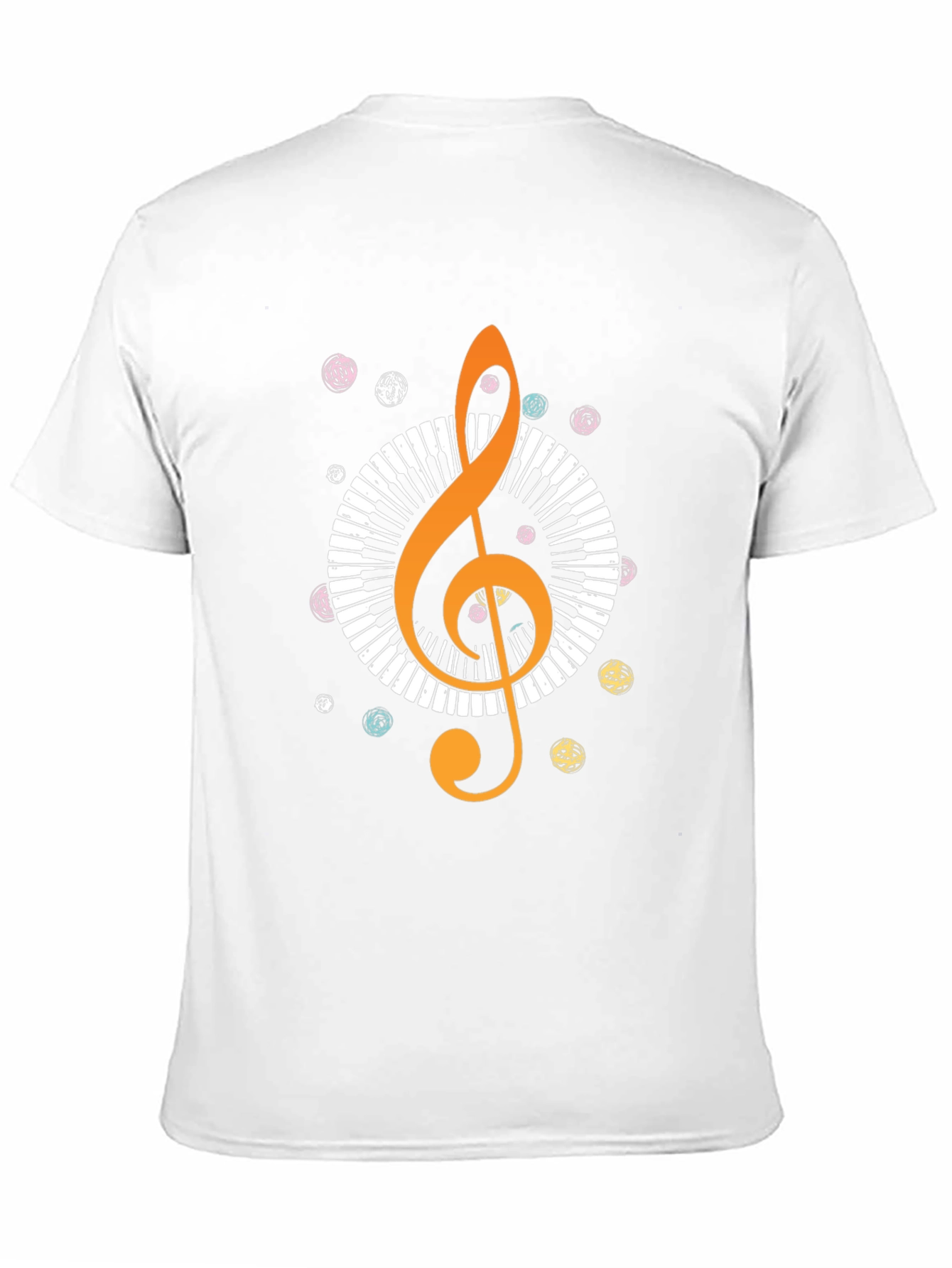 Music Lovers T-Shirt: Treble Clef & Piano Design