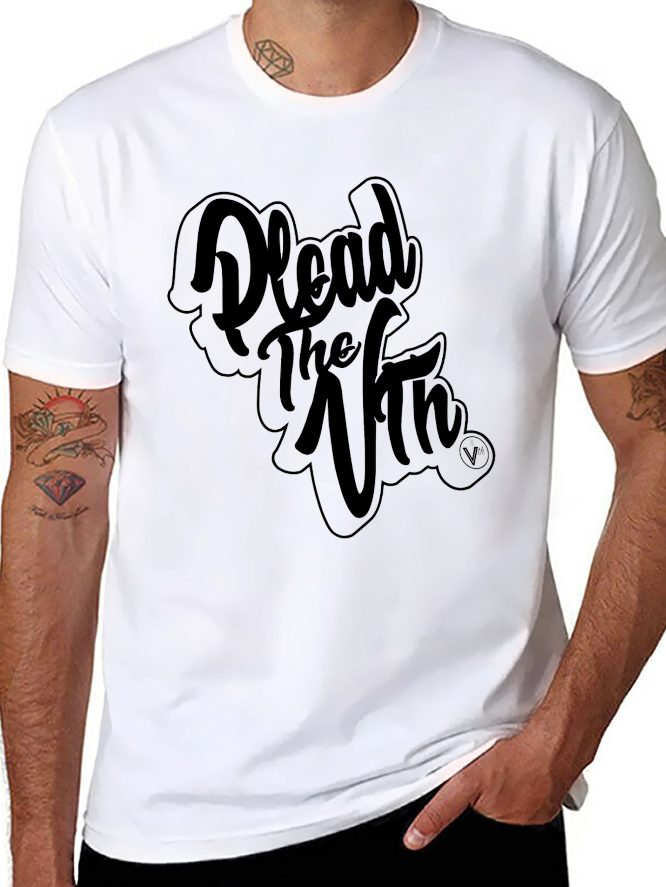 Plead the Vth Black Graphic T-Shirt