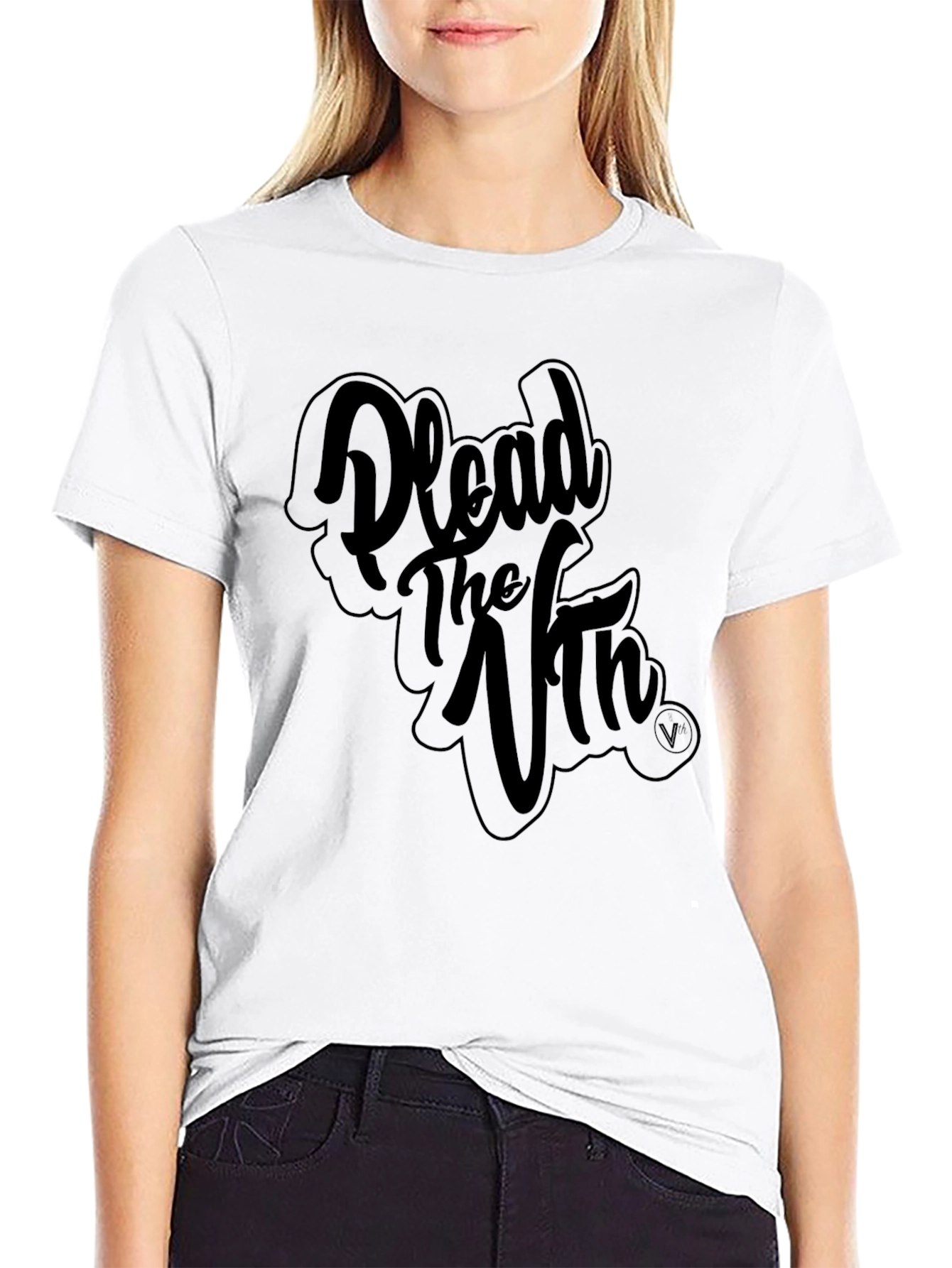 Plead the Vth Black Graphic T-Shirt