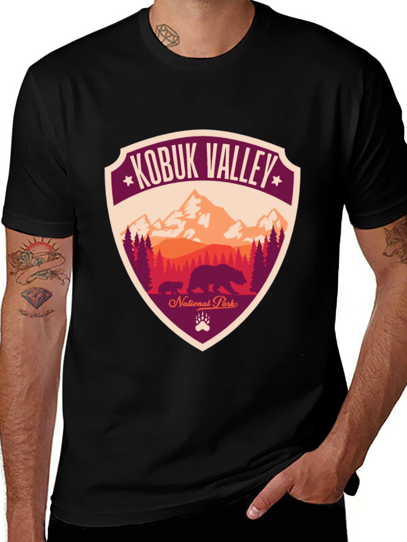 Kobuk Valley National Park Graphic Tee - Bear Design