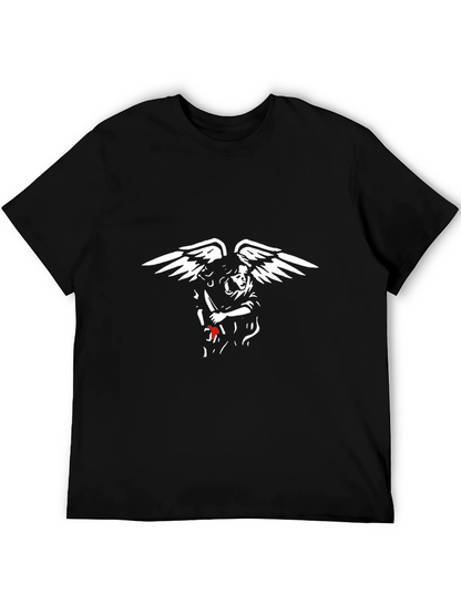 Angel with Knife Black T-Shirt