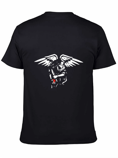 Angel with Knife Black T-Shirt