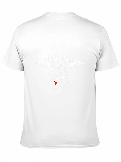 Angel with Knife Black T-Shirt