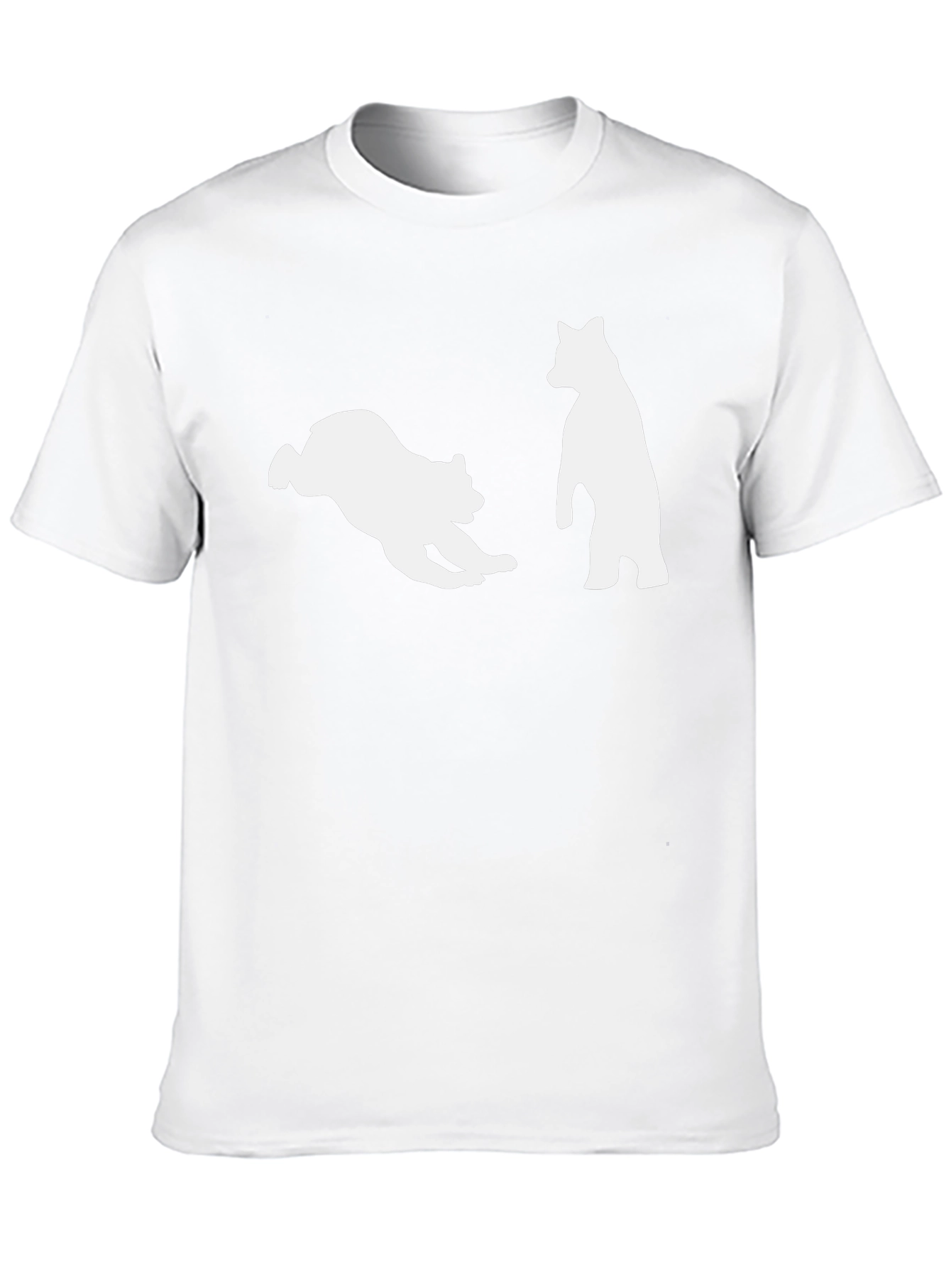 Playful Bear Graphic Tee - Black Cotton Comfort