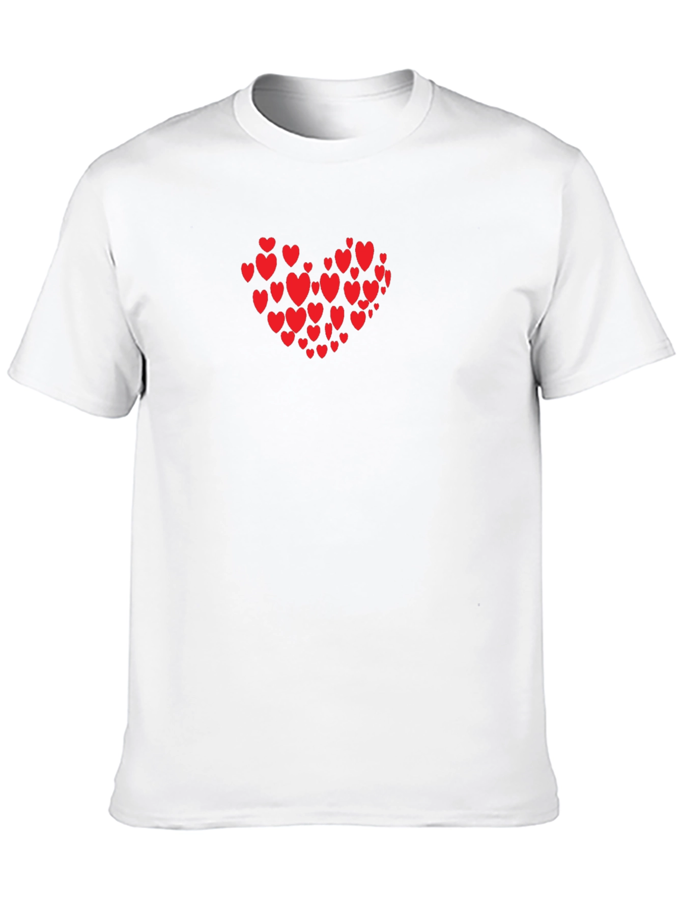 Heart Print Black T-Shirt