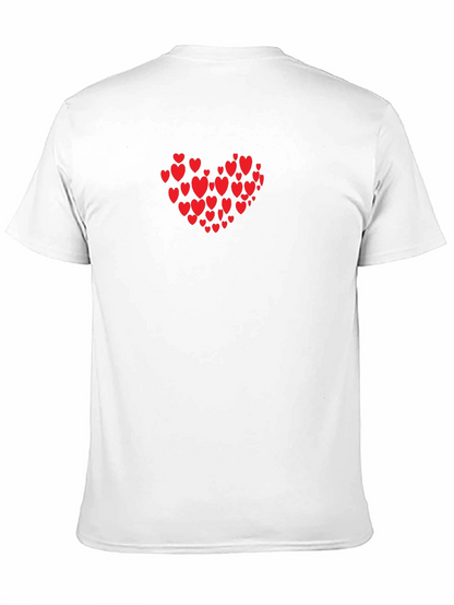 Heart Print Black T-Shirt
