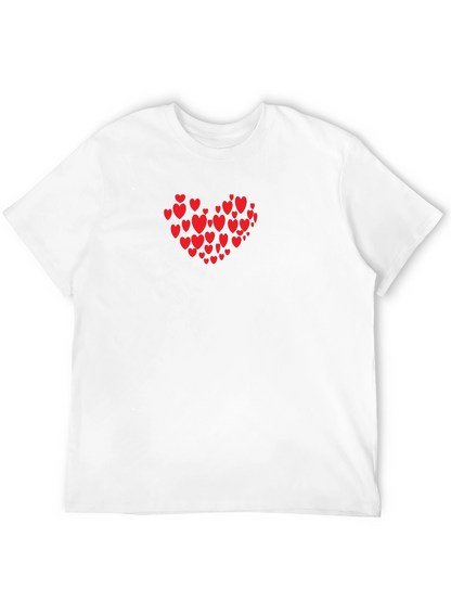 Heart Print Black T-Shirt