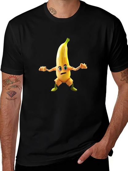 Banana Character Black T-shirt