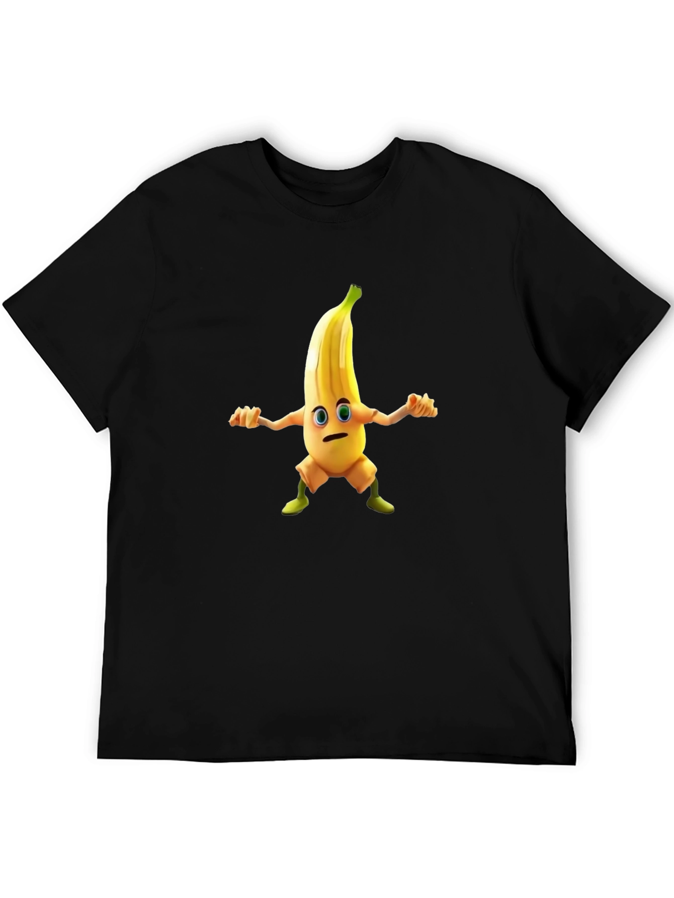 Banana Character Black T-shirt