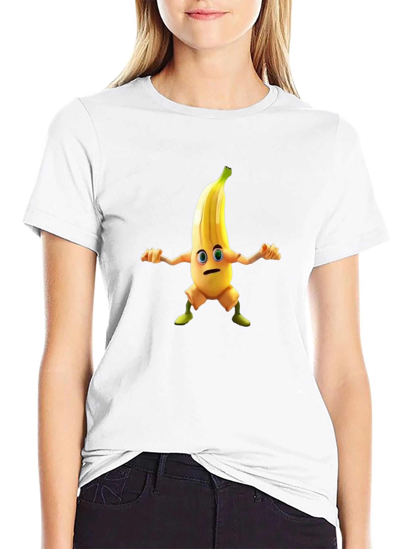 Banana Character Black T-shirt