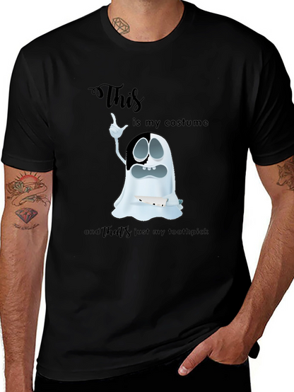 Humorous Ghost Costume Graphic T-Shirt