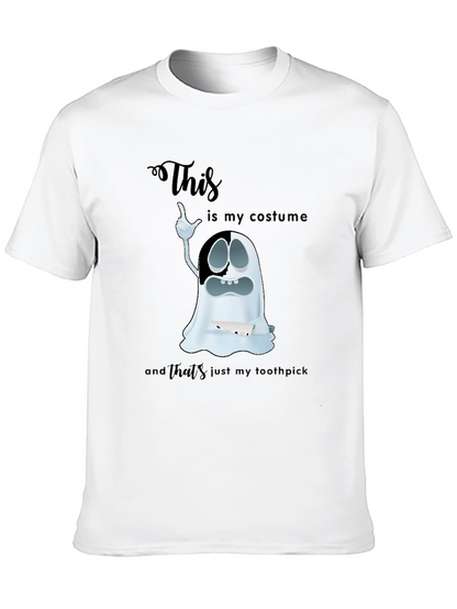 Humorous Ghost Costume Graphic T-Shirt