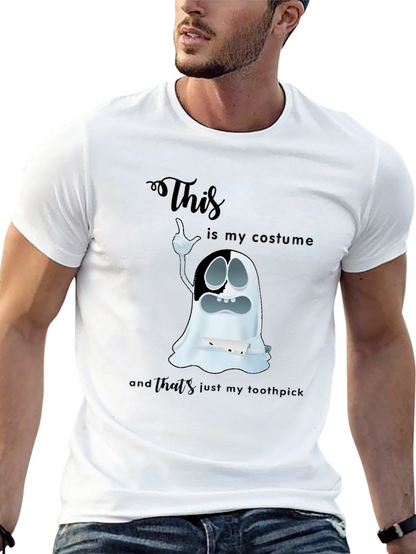 Humorous Ghost Costume Graphic T-Shirt