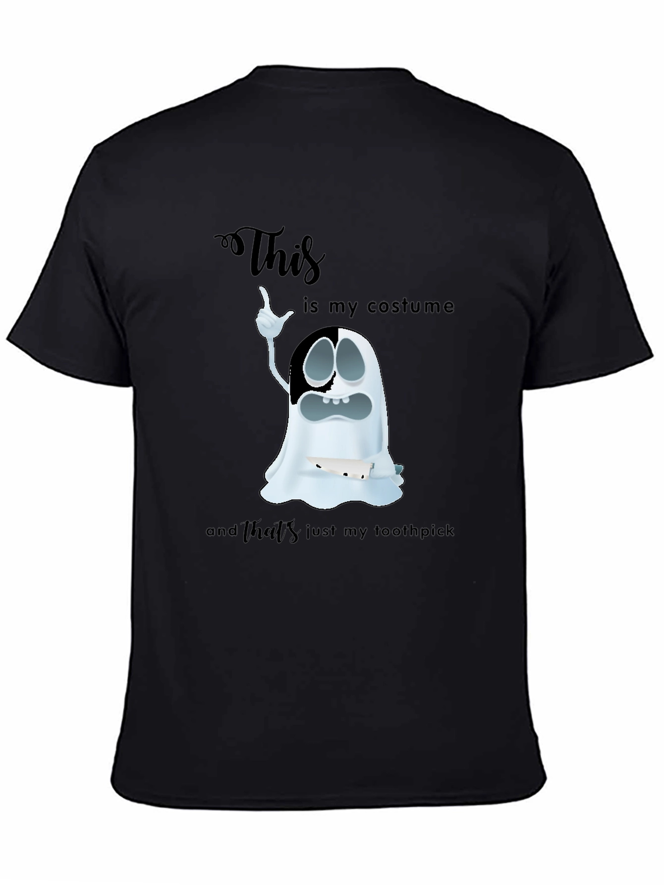Humorous Ghost Costume Graphic T-Shirt