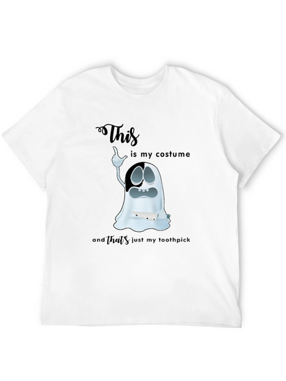 Humorous Ghost Costume Graphic T-Shirt