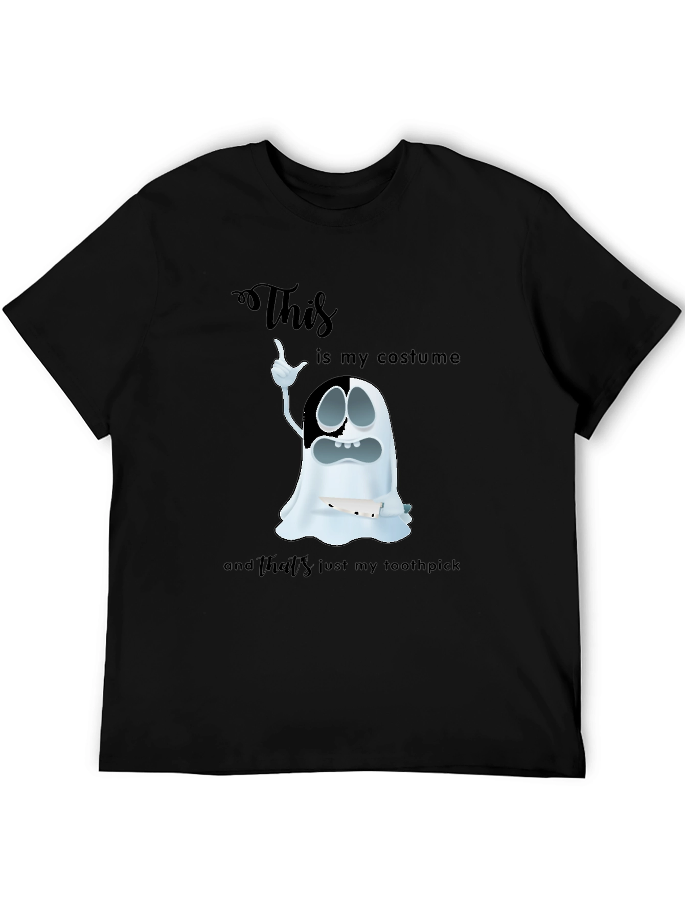 Humorous Ghost Costume Graphic T-Shirt