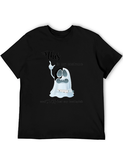 Humorous Ghost Costume Graphic T-Shirt