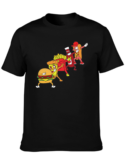 Food Dabbing Black T-Shirt