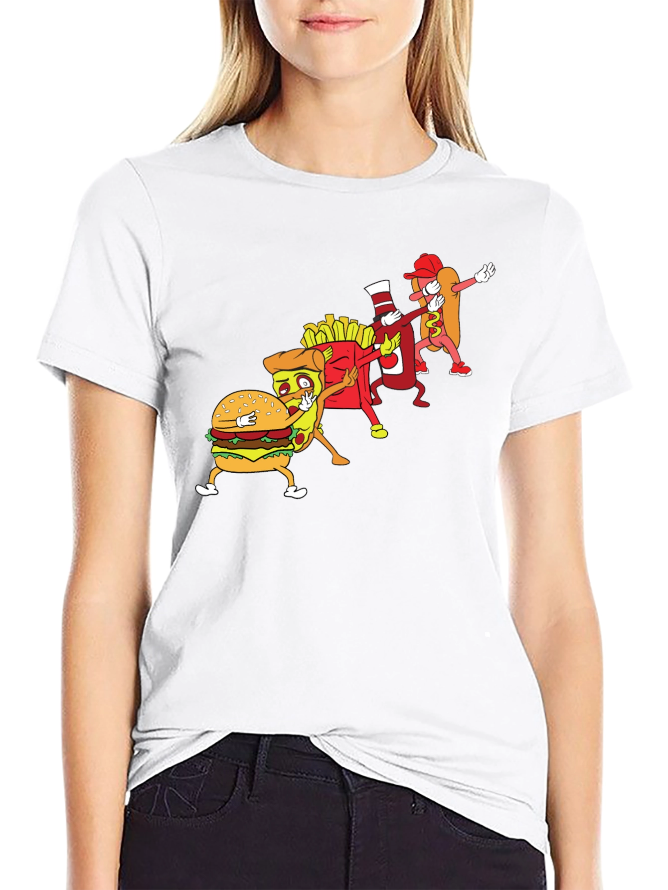Food Dabbing Black T-Shirt