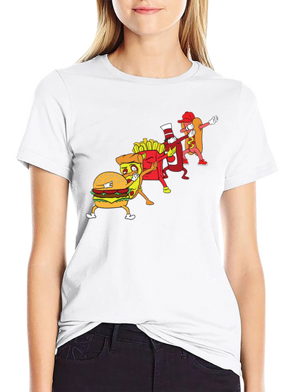 Food Dabbing Black T-Shirt