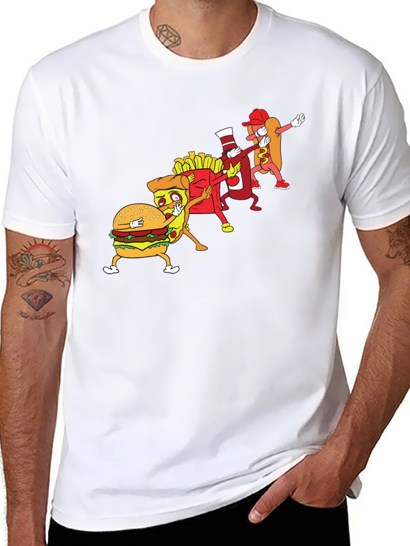 Food Dabbing Black T-Shirt