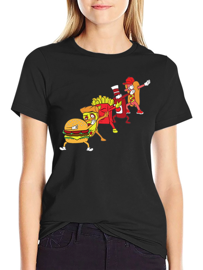 Food Dabbing Black T-Shirt
