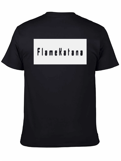 FlameKatana Black Graphic Tee - Stylish Cotton Comfort