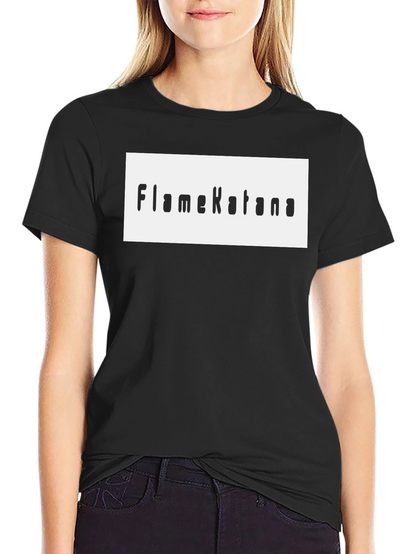 FlameKatana Black Graphic Tee - Stylish Cotton Comfort
