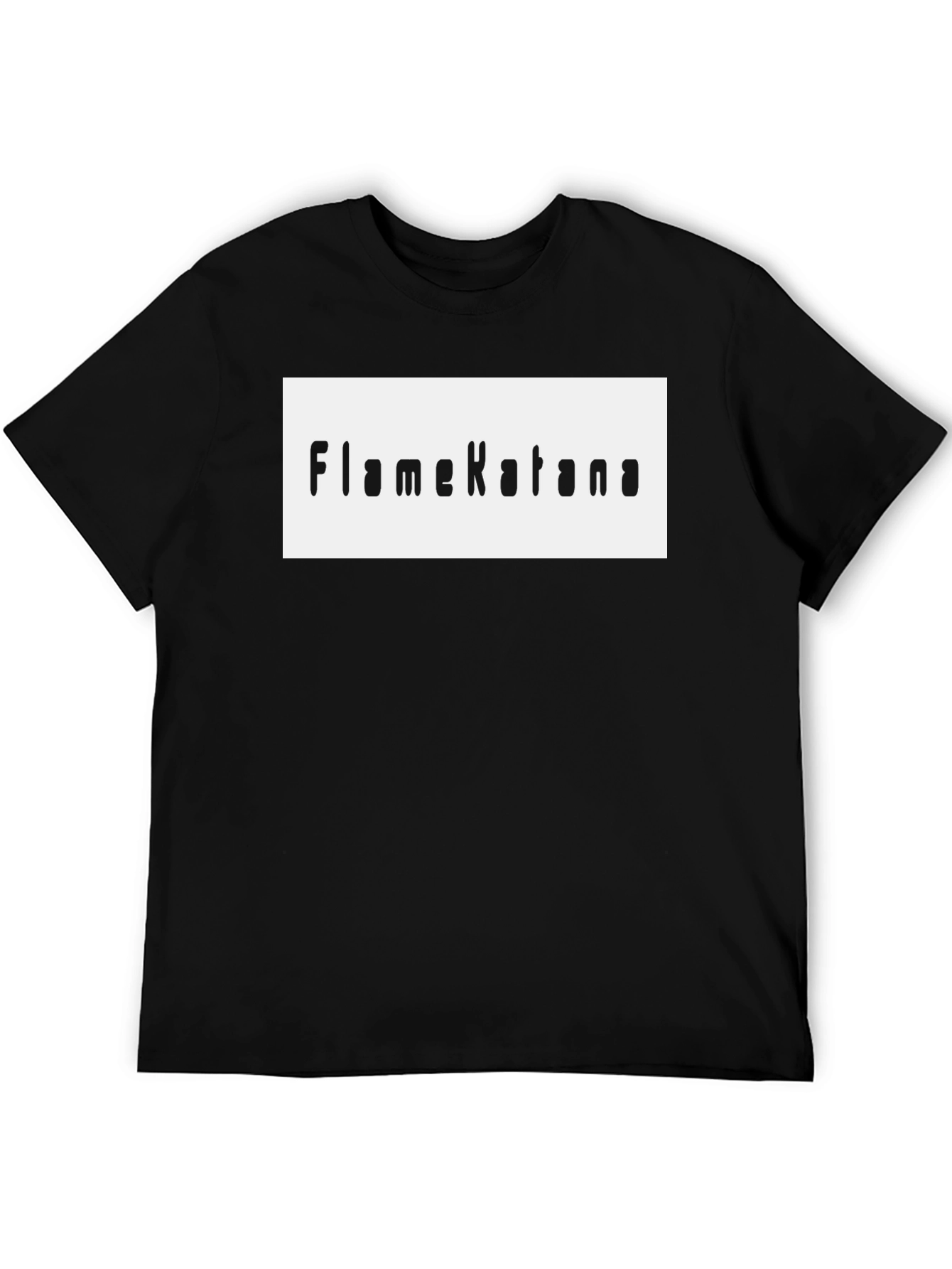 FlameKatana Black Graphic Tee - Stylish Cotton Comfort