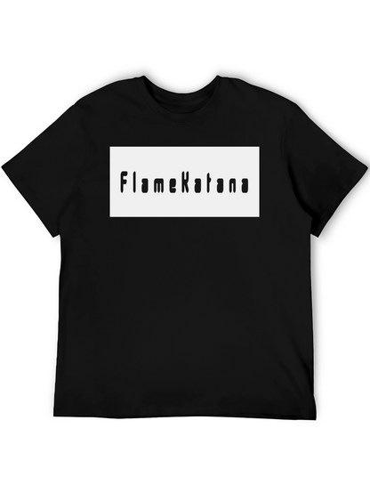 FlameKatana Black Graphic Tee - Stylish Cotton Comfort