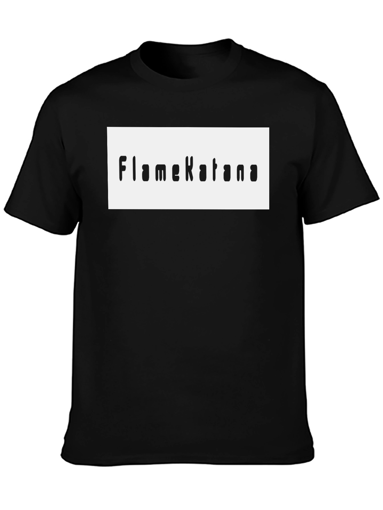 FlameKatana Black Graphic Tee - Stylish Cotton Comfort
