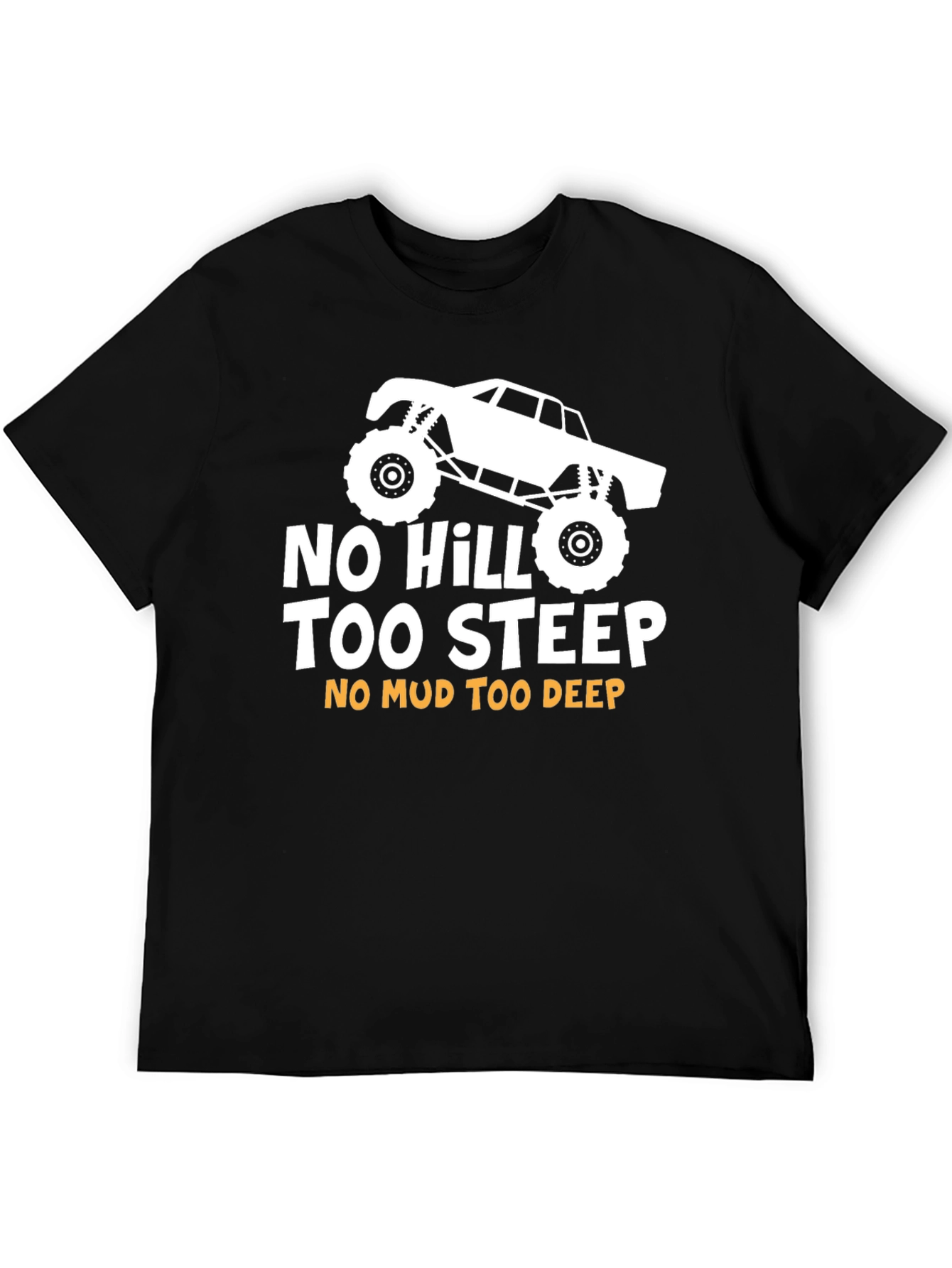 No Hill Too Steep Black Graphic Tee