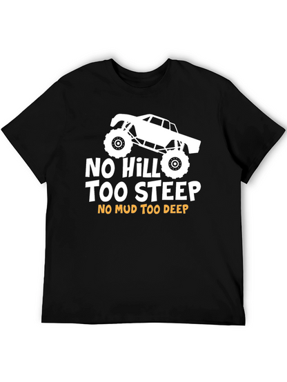 No Hill Too Steep Black Graphic Tee
