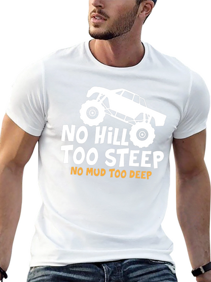 No Hill Too Steep Black Graphic Tee