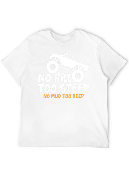 No Hill Too Steep Black Graphic Tee