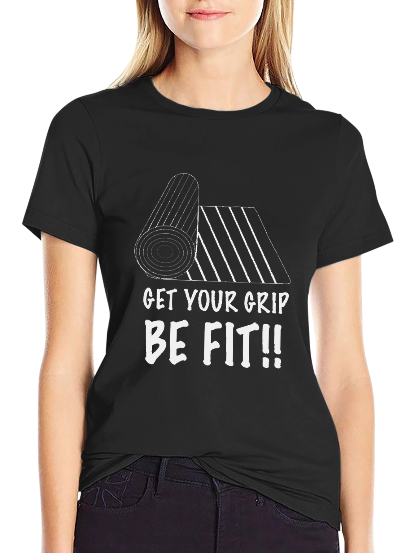 Get Your Grip Be Fit Black T-Shirt