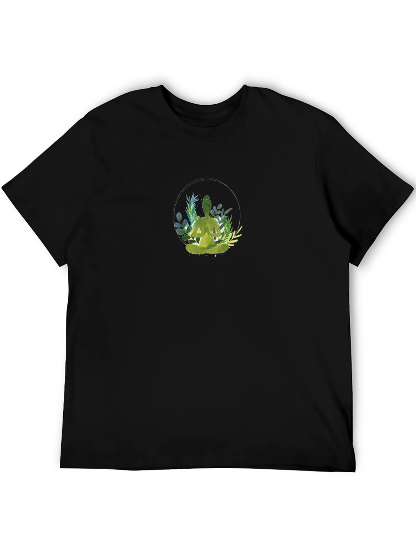 Nature Meditation Black T-Shirt
