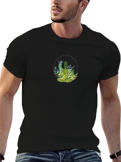 Nature Meditation Black T-Shirt