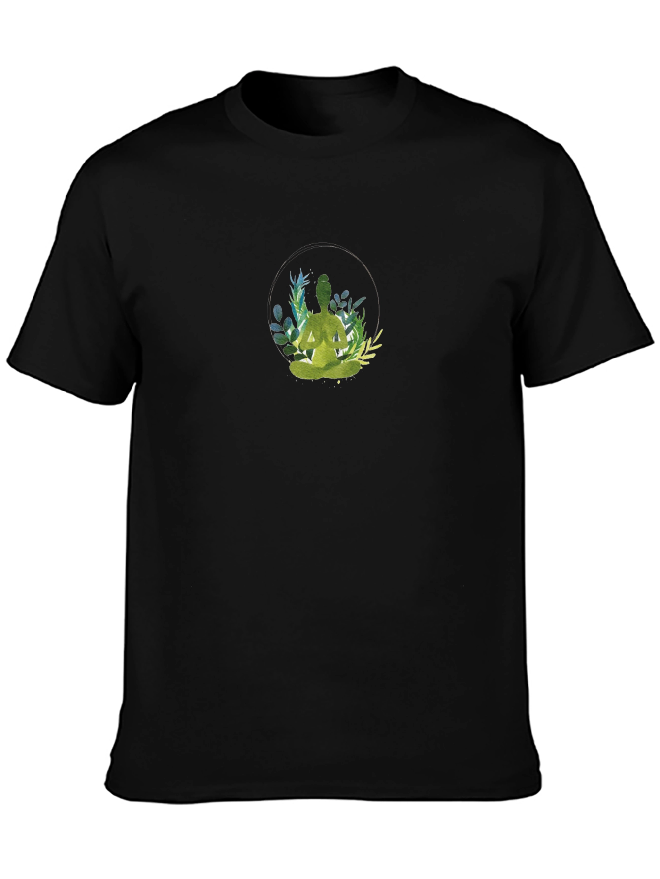 Nature Meditation Black T-Shirt