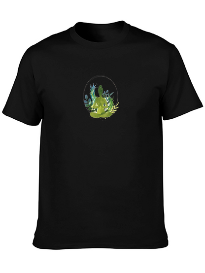 Nature Meditation Black T-Shirt