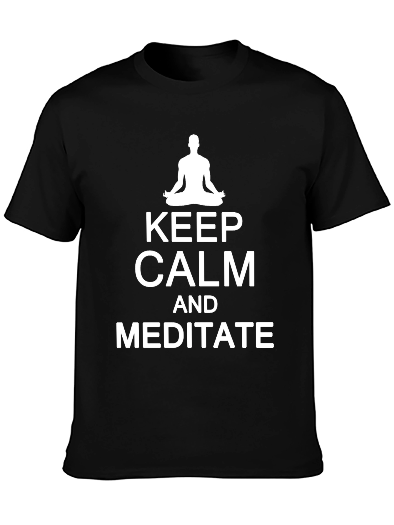 Keep Calm and Meditate Black T-Shirt
