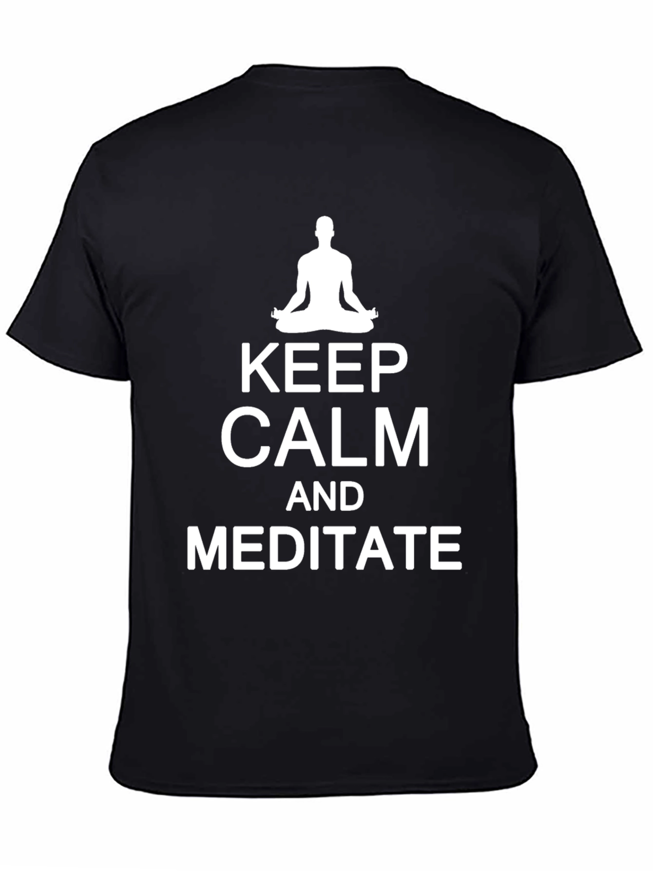 Keep Calm and Meditate Black T-Shirt