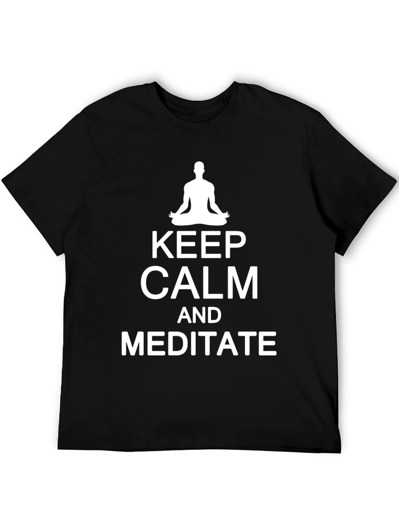Keep Calm and Meditate Black T-Shirt