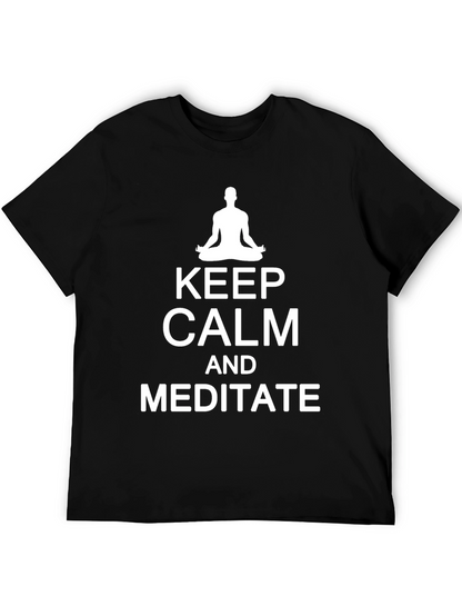 Keep Calm and Meditate Black T-Shirt