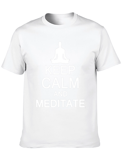 Keep Calm and Meditate Black T-Shirt