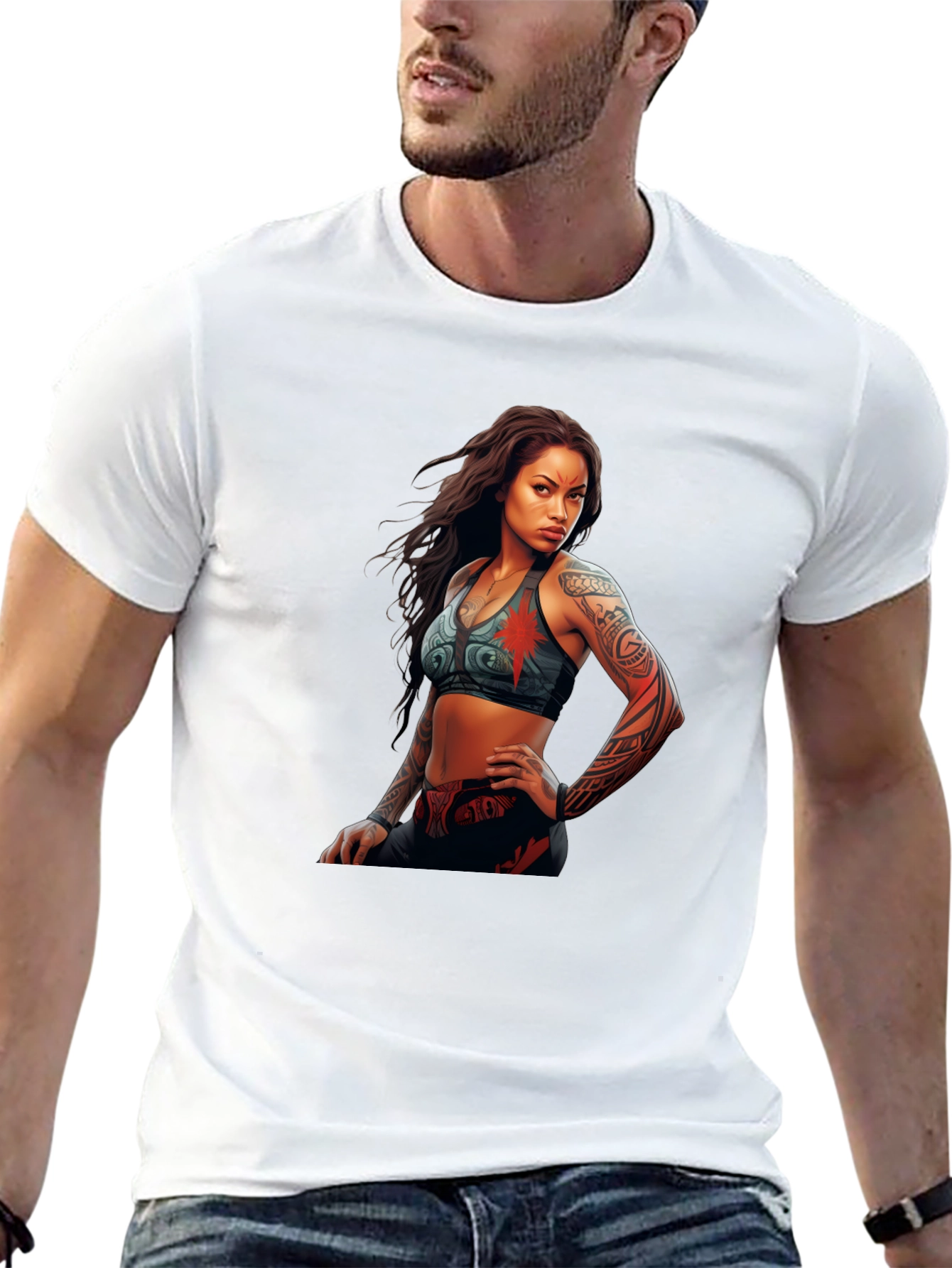 Graphic Tee: Tattooed Warrior Woman