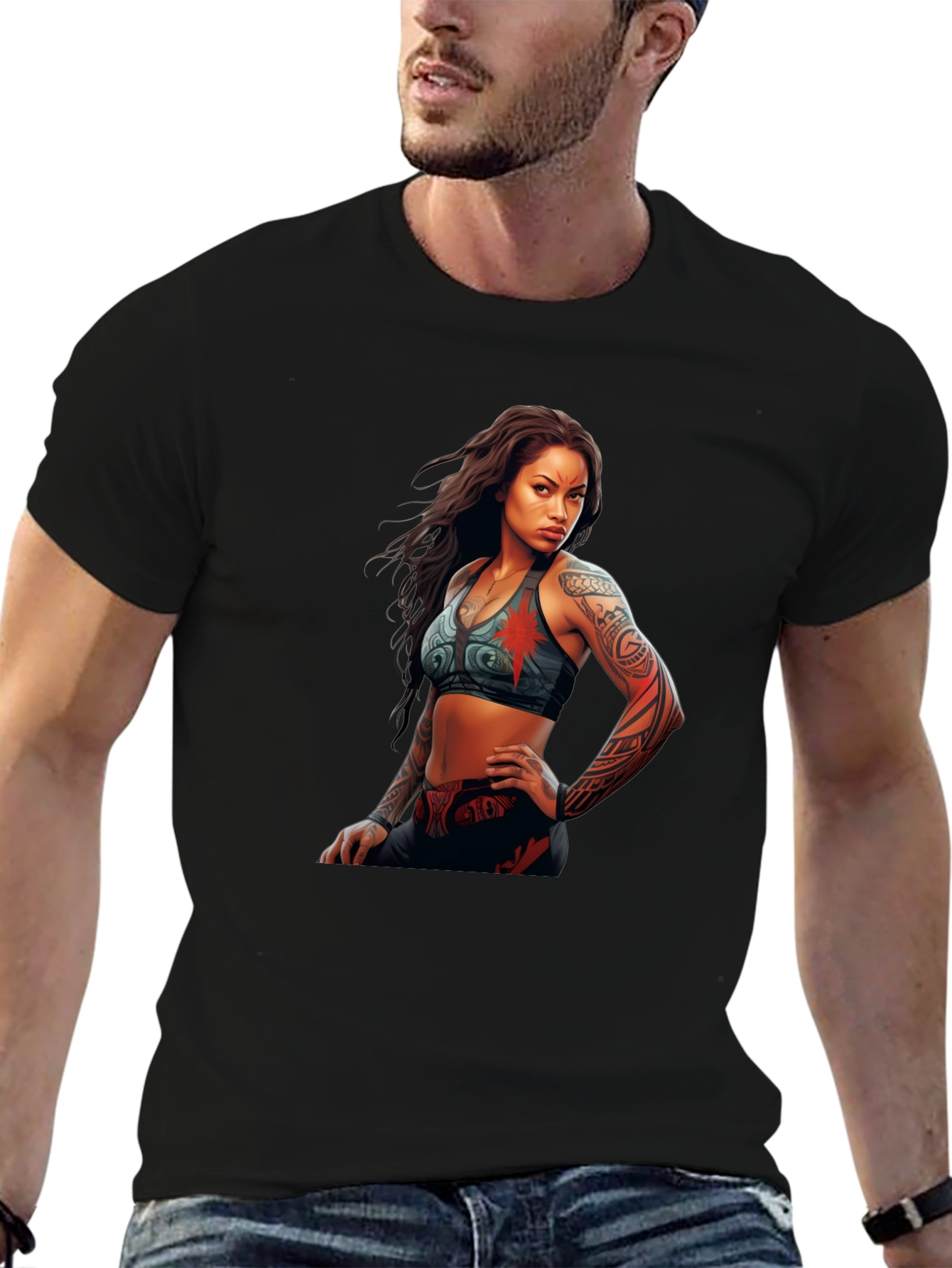Graphic Tee: Tattooed Warrior Woman