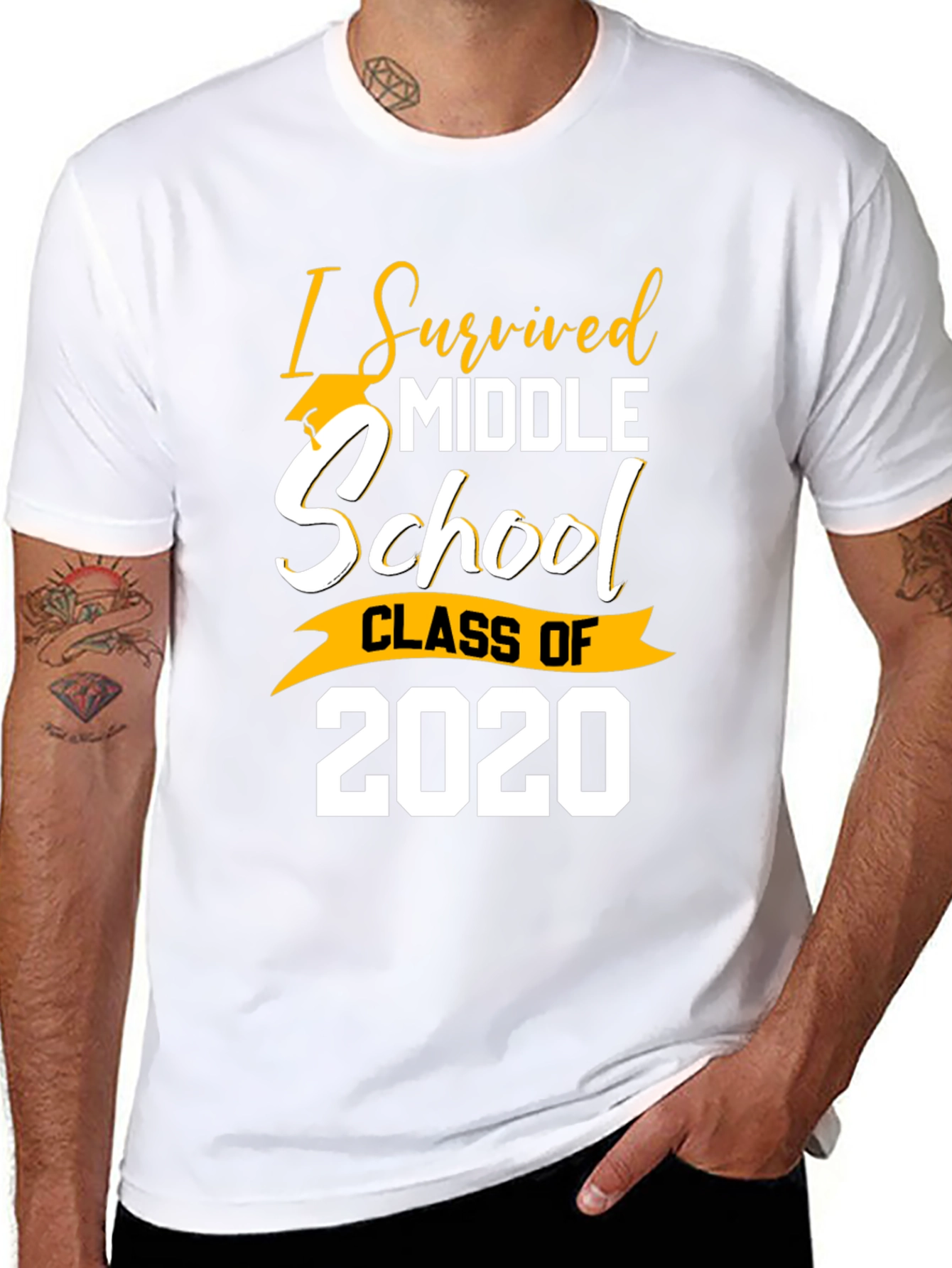 I Survived Middle School Class of 2020 Graduation T-Shirt